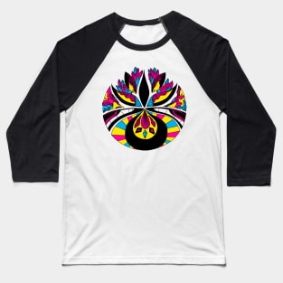 CMYK Abstract Motif Baseball T-Shirt